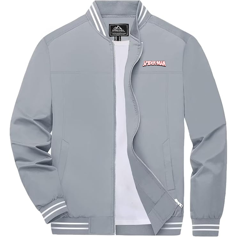 Men's Spider Man  Boladeci  Bomber Jackets Lightweight Water Resistant Breathable Spring Fall Full Zip Thin Windbreaker Light Jackets