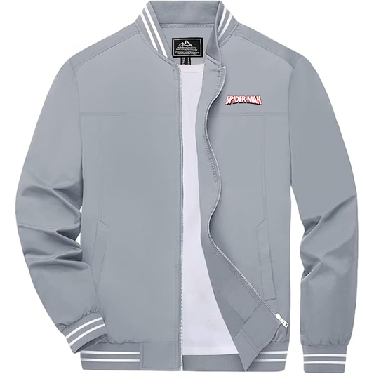 Men's Spider Man  Boladeci  Bomber Jackets Lightweight Water Resistant Breathable Spring Fall Full Zip Thin Windbreaker Light Jackets