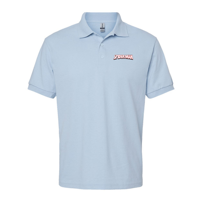 Men's Spider Man  Gildan Dry Blend Jersey Polo