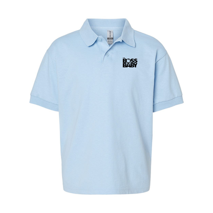 Youth's Boss Baby Gildan Dry Blend Jersey Polo