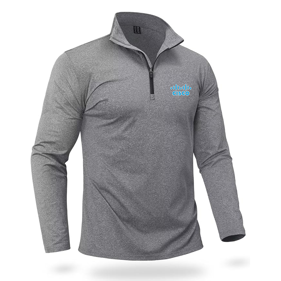 Men's Cisco Quarter Zip Pullover Premium Fleece Lined Heather Long Sleeve Golf Shirts Midweight 1/4 Half Zip Sweatshirts