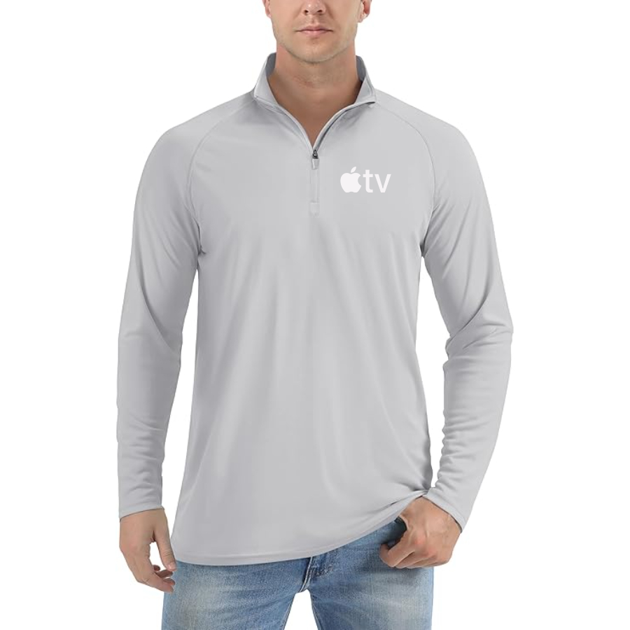 Men's Apple TV Lightweight Quarter-Zip Athletic Shirt Long Sleeve Performance Wear
