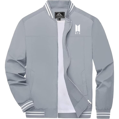 Men's BTS  Boladeci  Bomber Jackets Lightweight Water Resistant Breathable Spring Fall Full Zip Thin Windbreaker Light Jackets