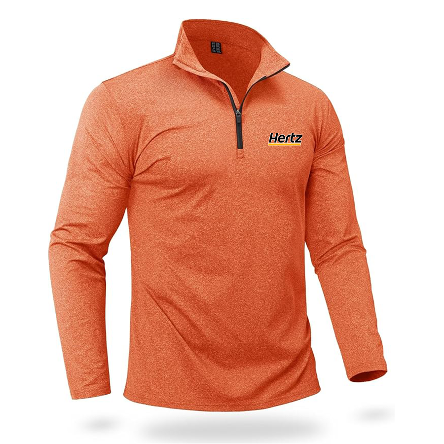 Men's Hertz Quarter Zip Pullover Premium Fleece Lined Heather Long Sleeve Golf Shirts Midweight 1/4 Half Zip Sweatshirts