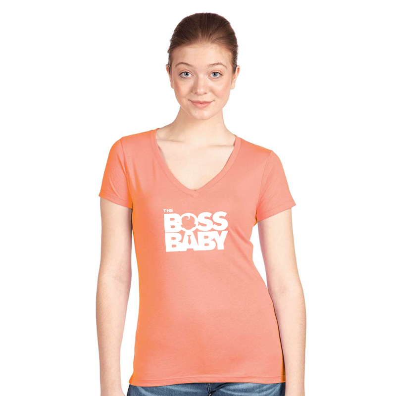 Women's Boss Baby  Next Level Ideal V-Neck T-Shirt