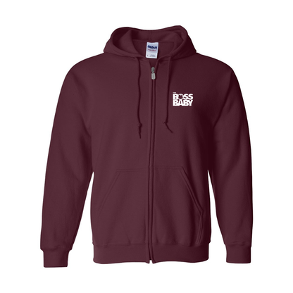 Men's Boss Baby  Gildan Heavy Blend Full-Zip Hooded Sweatshirt