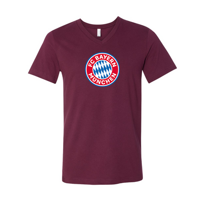Men's  FC Bayern Munich BELLA  CANVAS  Jersey V-Neck Tee