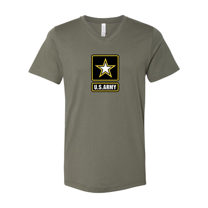 Men's  U.S. ARMY BELLA  CANVAS  Jersey V-Neck Tee