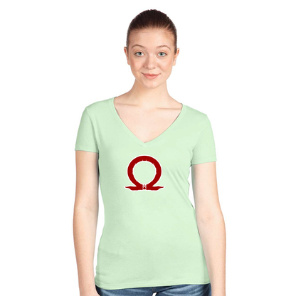 Women's God Of War Next Level Ideal V-Neck T-Shirt