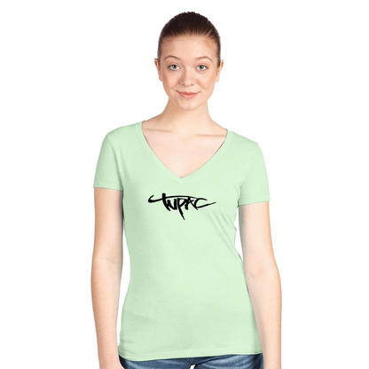 Women's Tupac Next Level Ideal V-Neck T-Shirt