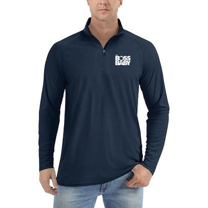 Men's Boss Baby Lightweight Quarter-Zip Athletic Shirt Long Sleeve Performance Wear