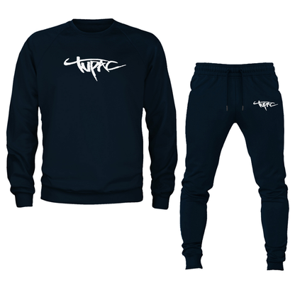Men's Tupac Crewneck Sweatshirt Joggers Set