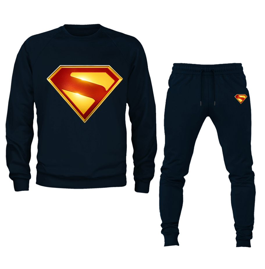 Men's Superman 2025 Crewneck Sweatshirt Joggers Suit