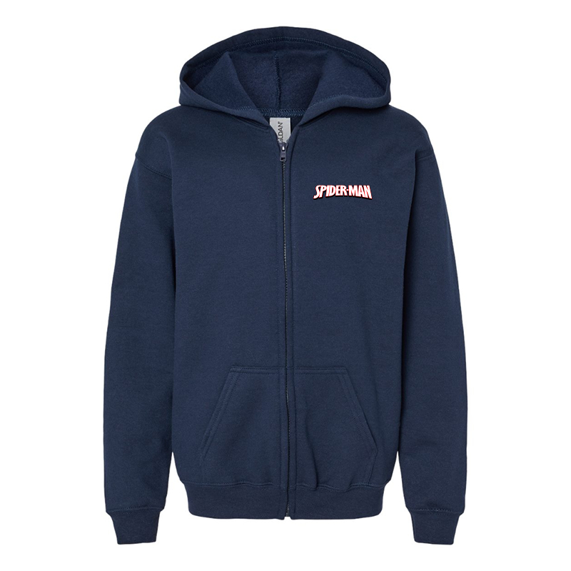 Youth's Spider Man Gildan Heavy Blend Full-Zip Hooded Sweatshirt