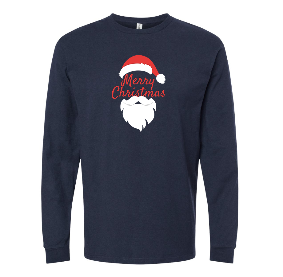 Men's Merry Christmas Santa Claus Long sleeves T-Shirt