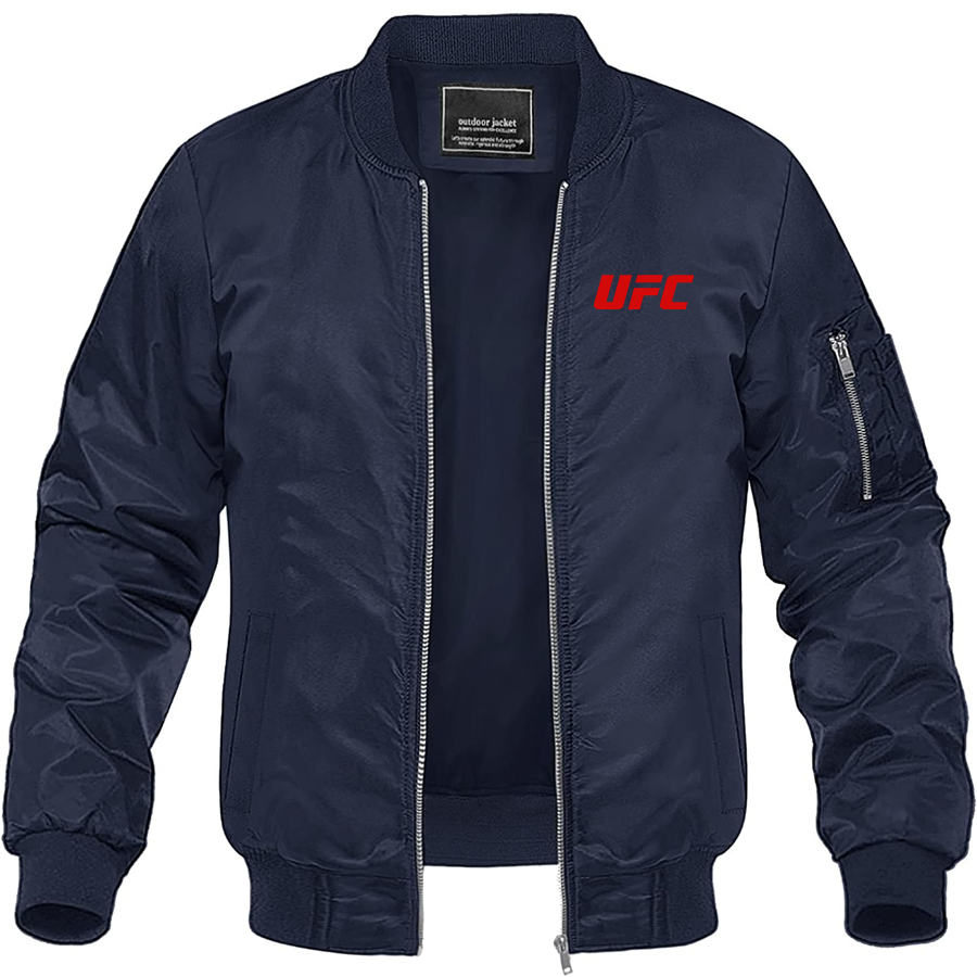 Men's UFC Lightweight Bomber Jacket Windbreaker Softshell Varsity Jacket