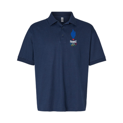 Men's France Olympia 2024 Dry Blend Polo