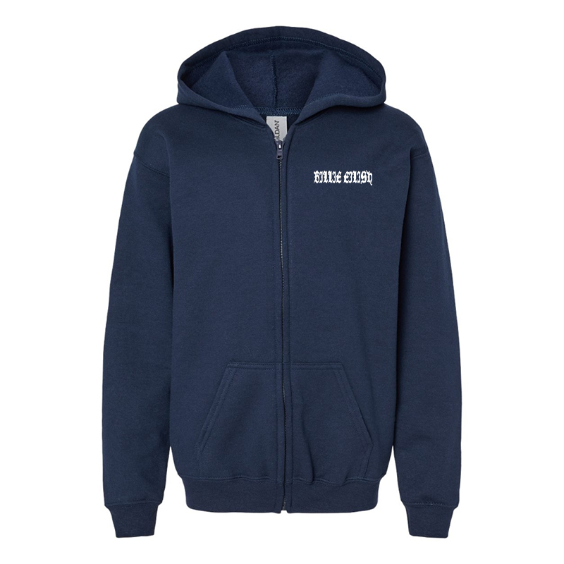 Youth's Billie Eilish Gildan Heavy Blend Full-Zip Hooded Sweatshirt