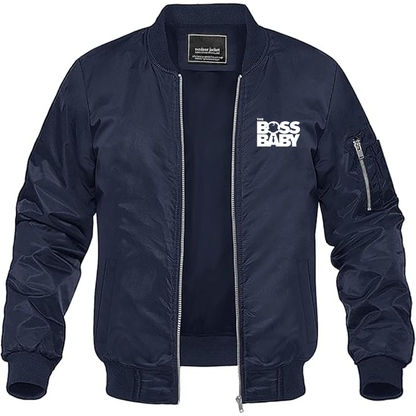 MAGNIVIT Men's Boss Baby  Lightweight Bomber Jacket Windbreaker Casual Fall Spring Outdoor Coat