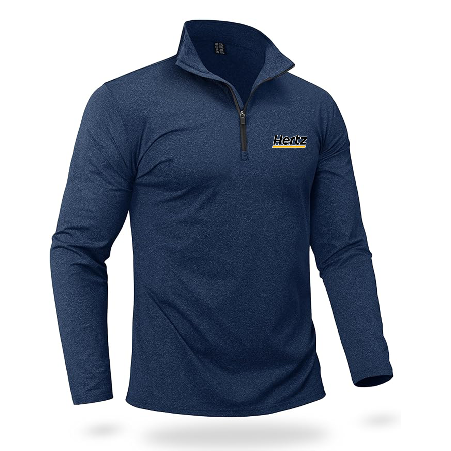 Men's Hertz Quarter Zip Pullover Premium Fleece Lined Heather Long Sleeve Golf Shirts Midweight 1/4 Half Zip Sweatshirts