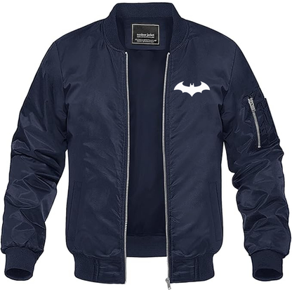 MAGNIVIT Men's Batman Lightweight Bomber Jacket Windbreaker Casual Fall Spring Outdoor Coat