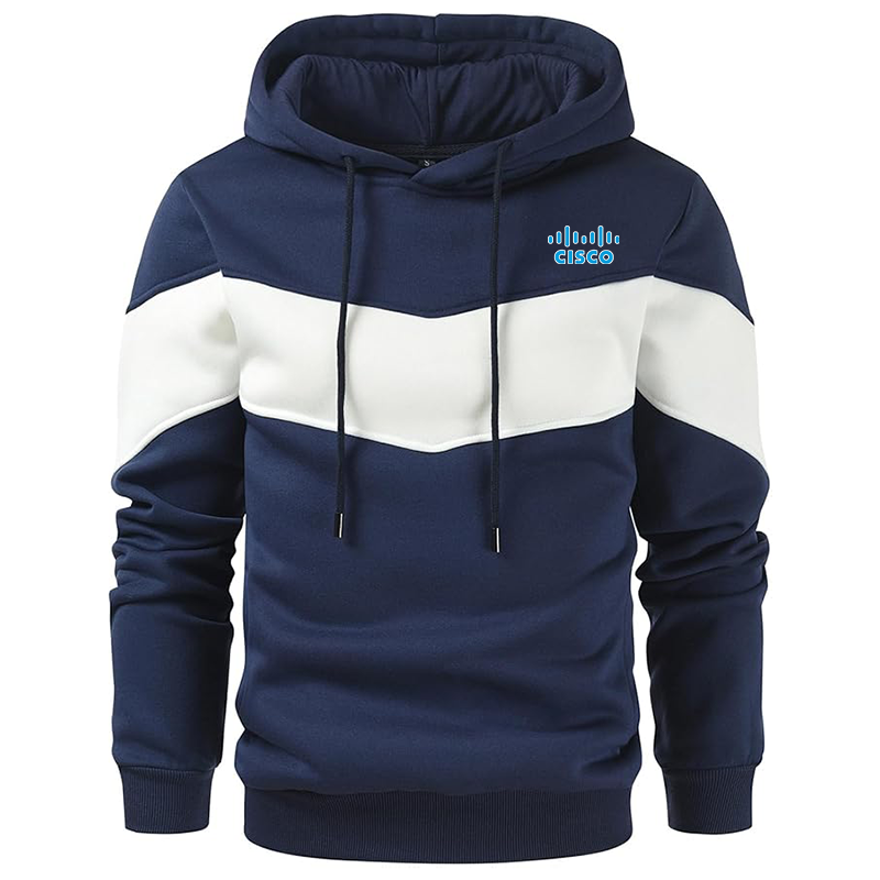 Men's Cisco Gesean Novelty Color Block Pullover Fleece Hoodie Long Sleeve Casual Sweatshirt with Pocket