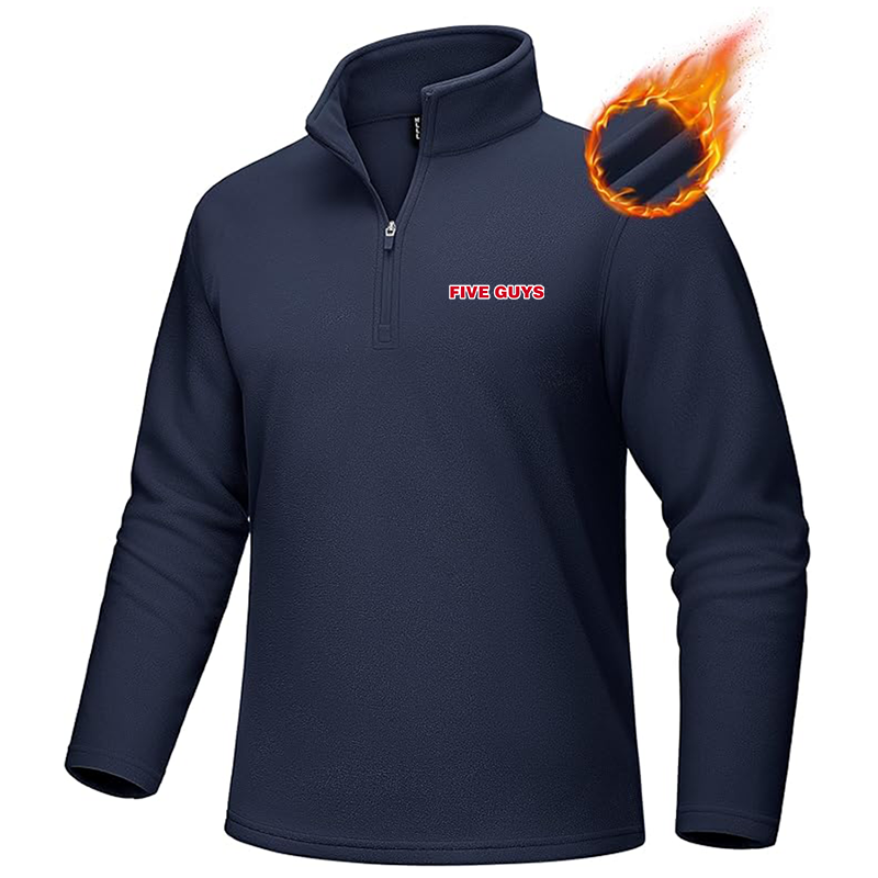 Men's Five Guys MAGCOMSEN Quarter-Zip Pullover Polar Fleece Sweatshirt Stand Collar Long Sleeve Shirt for Men Thermal Winter Fall