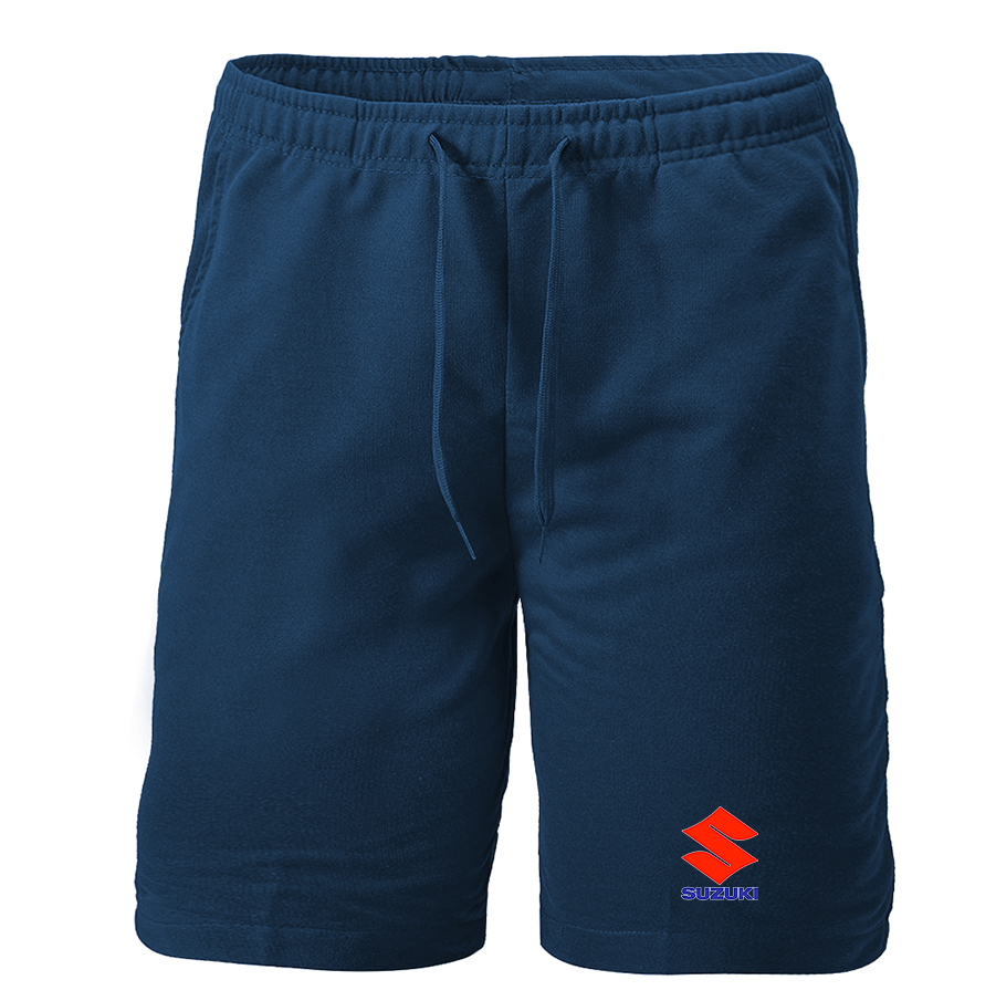 Men's Suzuki Bike Motorcycle Fleece Shorts