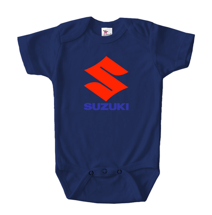 Suzuki Bike Motorcycle Baby Romper Onesie