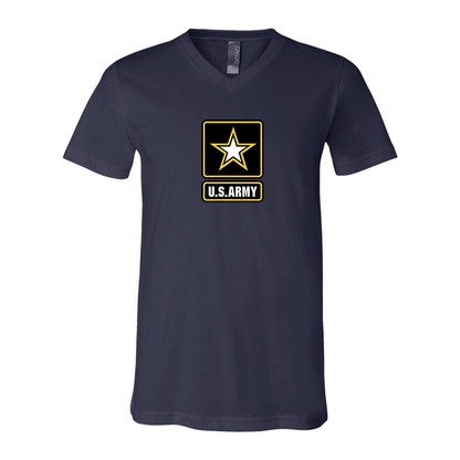 Men's  U.S. ARMY BELLA  CANVAS  Jersey V-Neck Tee