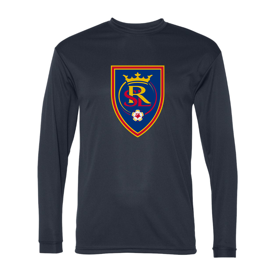 Men's Real Salt Lake Soccer Polyester Long Sleeve T-Shirt