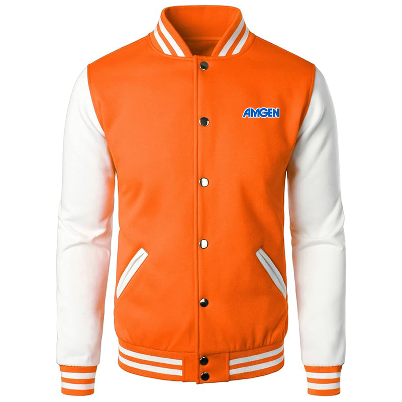 Men’s Amgen Varsity Baseball Jacket Cotton Blend Letterman Jackets