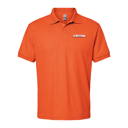 Men's Spider Man  Gildan Dry Blend Jersey Polo