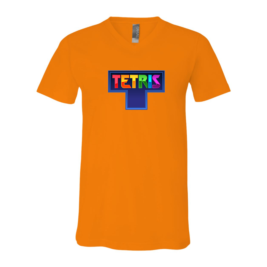 Men's Tetris BELLA  CANVAS  Jersey V-Neck Tee