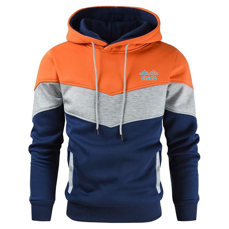 Men's Cisco Gesean Novelty Color Block Pullover Fleece Hoodie Long Sleeve Casual Sweatshirt with Pocket