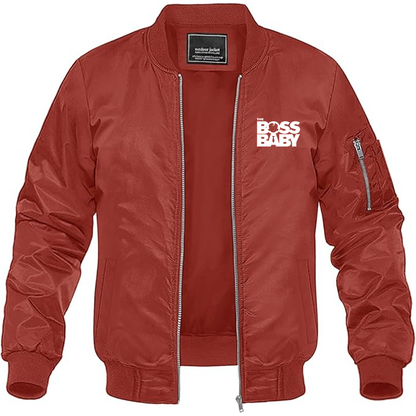 MAGNIVIT Men's Boss Baby  Lightweight Bomber Jacket Windbreaker Casual Fall Spring Outdoor Coat