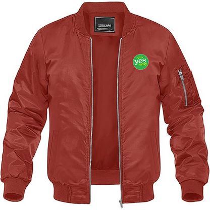 MAGNIVIT Men's Yes Way  Lightweight Bomber Jacket Windbreaker Casual Fall Spring Outdoor Coat