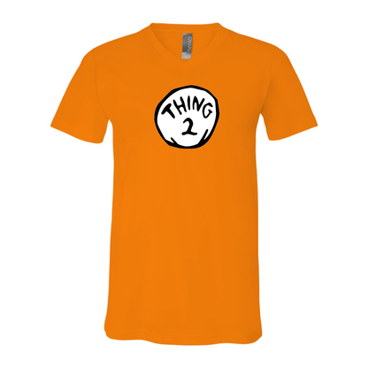 Men's Dr. Suess Thing 2 BELLA  CANVAS  Jersey V-Neck Tee