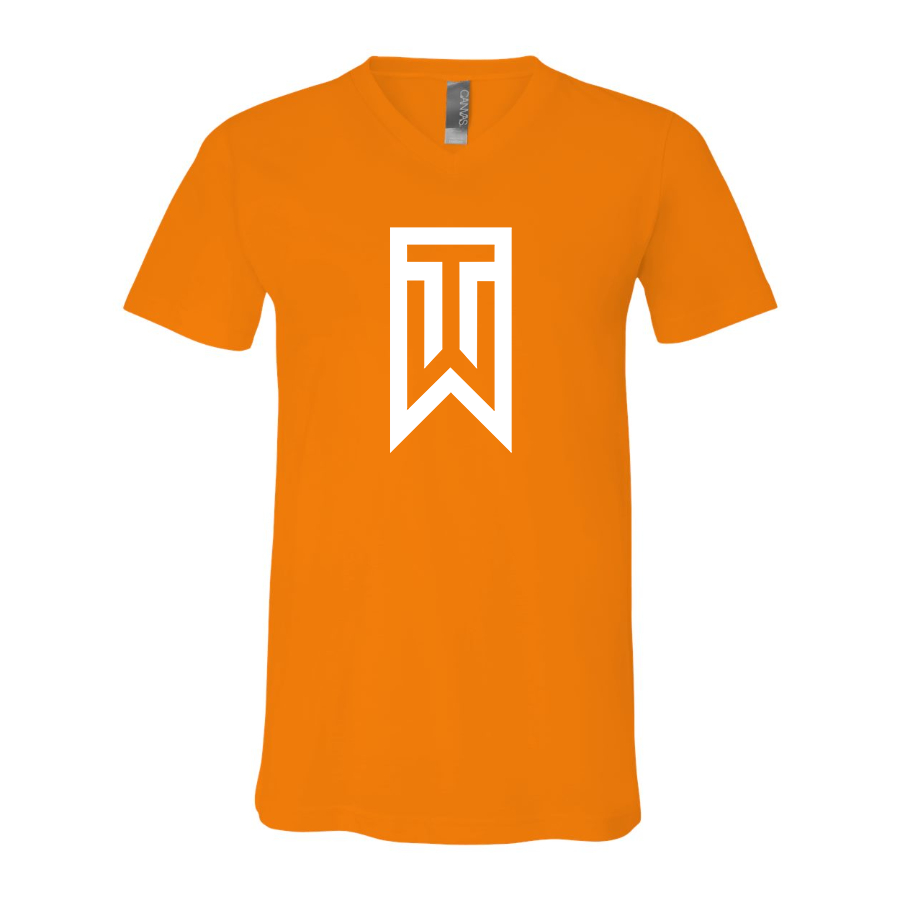 Men's Tiger Woods BELLA  CANVAS  Jersey V-Neck Tee
