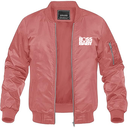 MAGNIVIT Men's Boss Baby  Lightweight Bomber Jacket Windbreaker Casual Fall Spring Outdoor Coat
