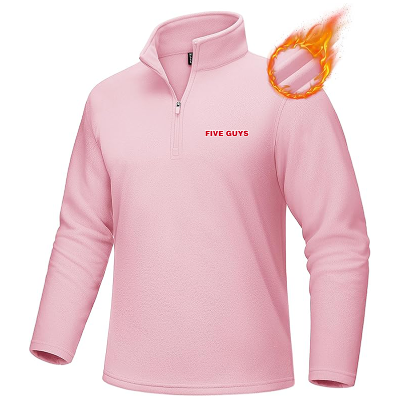Men's Five Guys MAGCOMSEN Quarter-Zip Pullover Polar Fleece Sweatshirt Stand Collar Long Sleeve Shirt for Men Thermal Winter Fall