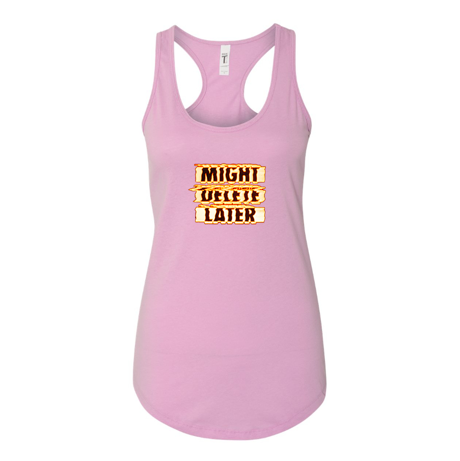 Women's Might Delete Later - J Cole Racerback Tank Top