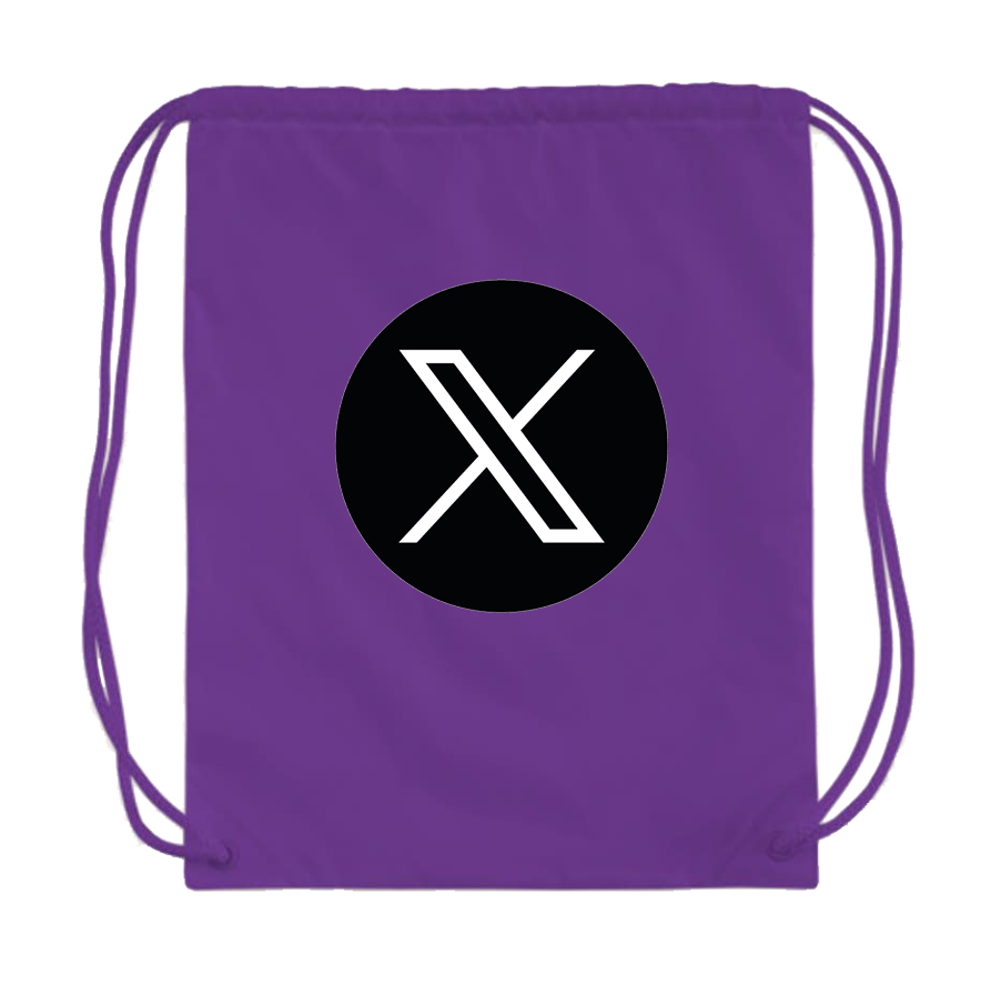Twitter X Drawstring Bag
