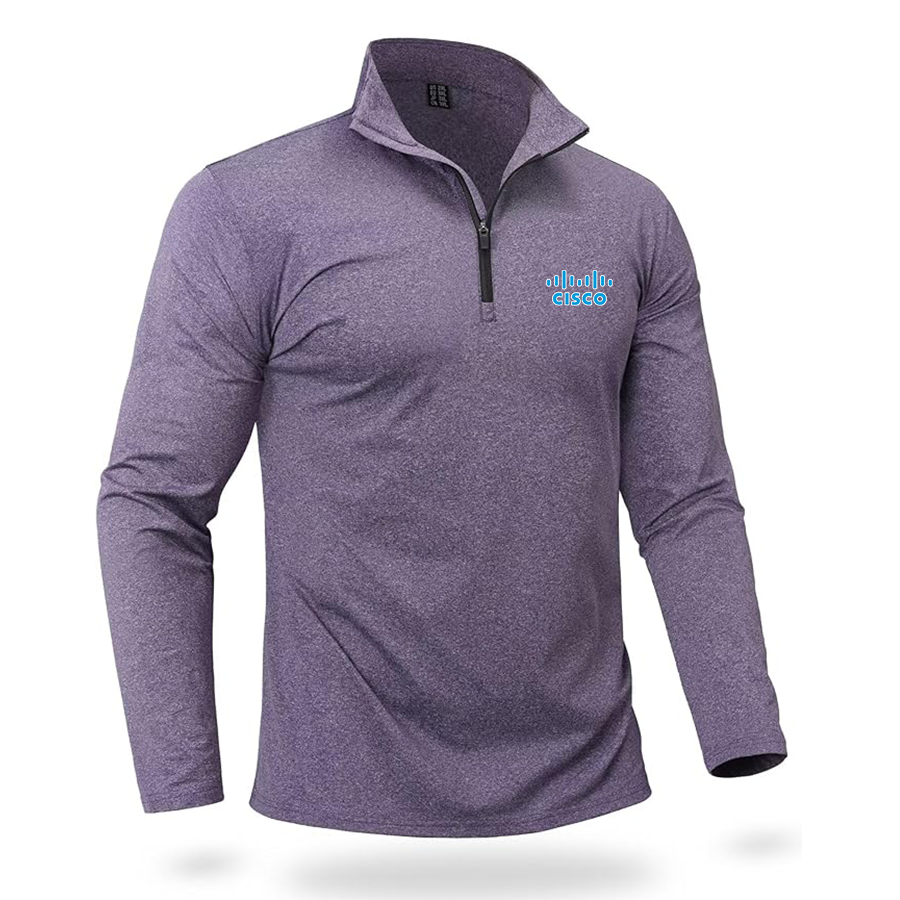 Men's Cisco Quarter Zip Pullover Premium Fleece Lined Heather Long Sleeve Golf Shirts Midweight 1/4 Half Zip Sweatshirts
