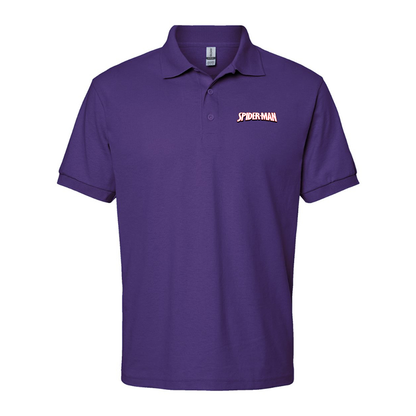 Men's Spider Man  Gildan Dry Blend Jersey Polo