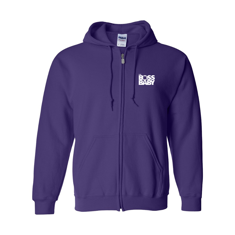 Men's Boss Baby  Gildan Heavy Blend Full-Zip Hooded Sweatshirt