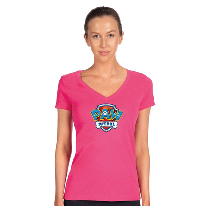 Women's Paw Patrol Next Level Ideal V-Neck T-Shirt