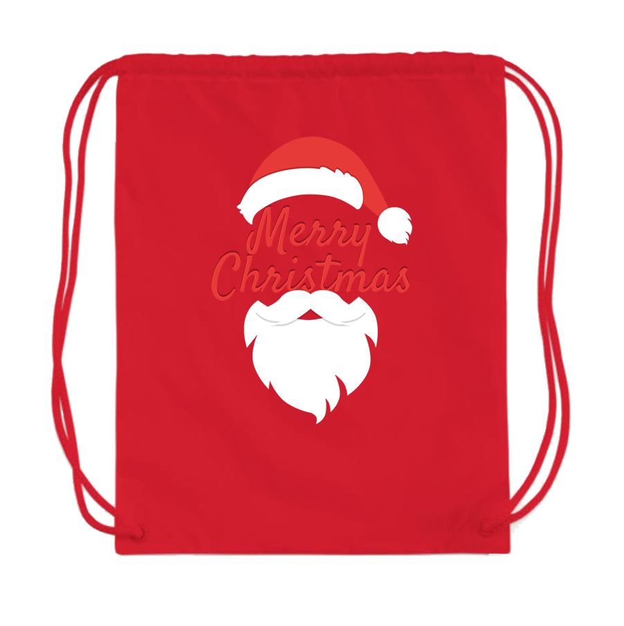 Merry Christmas Santa Claus Drawstring Bag