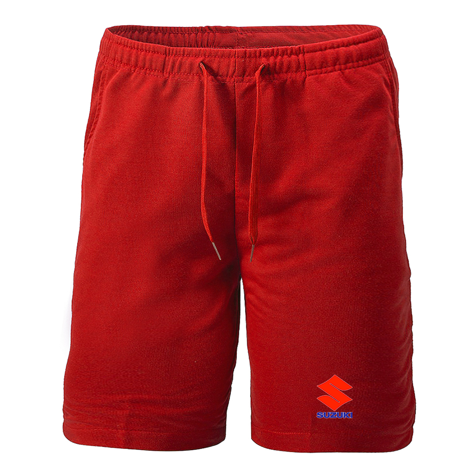 Men's Suzuki Bike Motorcycle Fleece Shorts