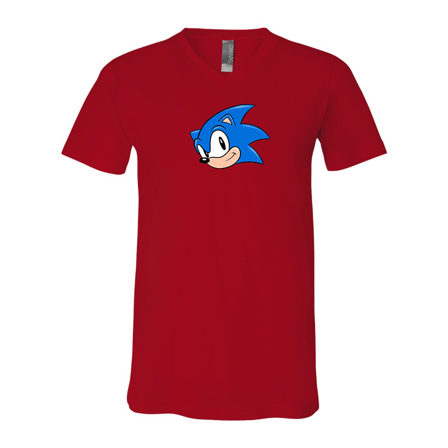 Men's Sonic the Hedgehog BELLA  CANVAS  Jersey V-Neck Tee